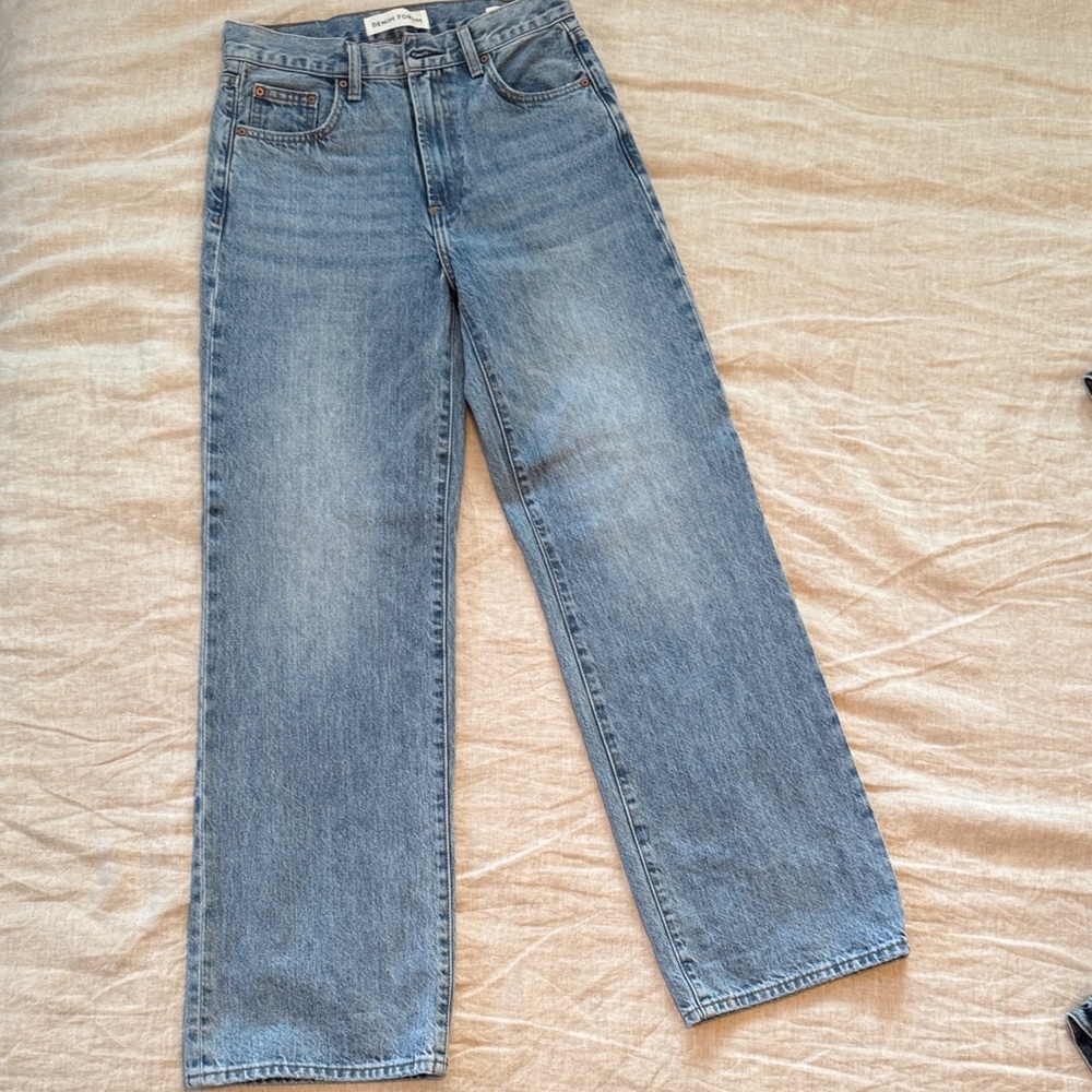 Denim Forum Light Blue Straight Jeans